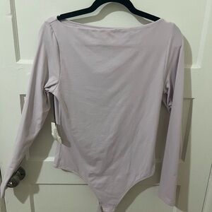 Aritzia Contour Longsleeve Bodysuit Baby Pink
